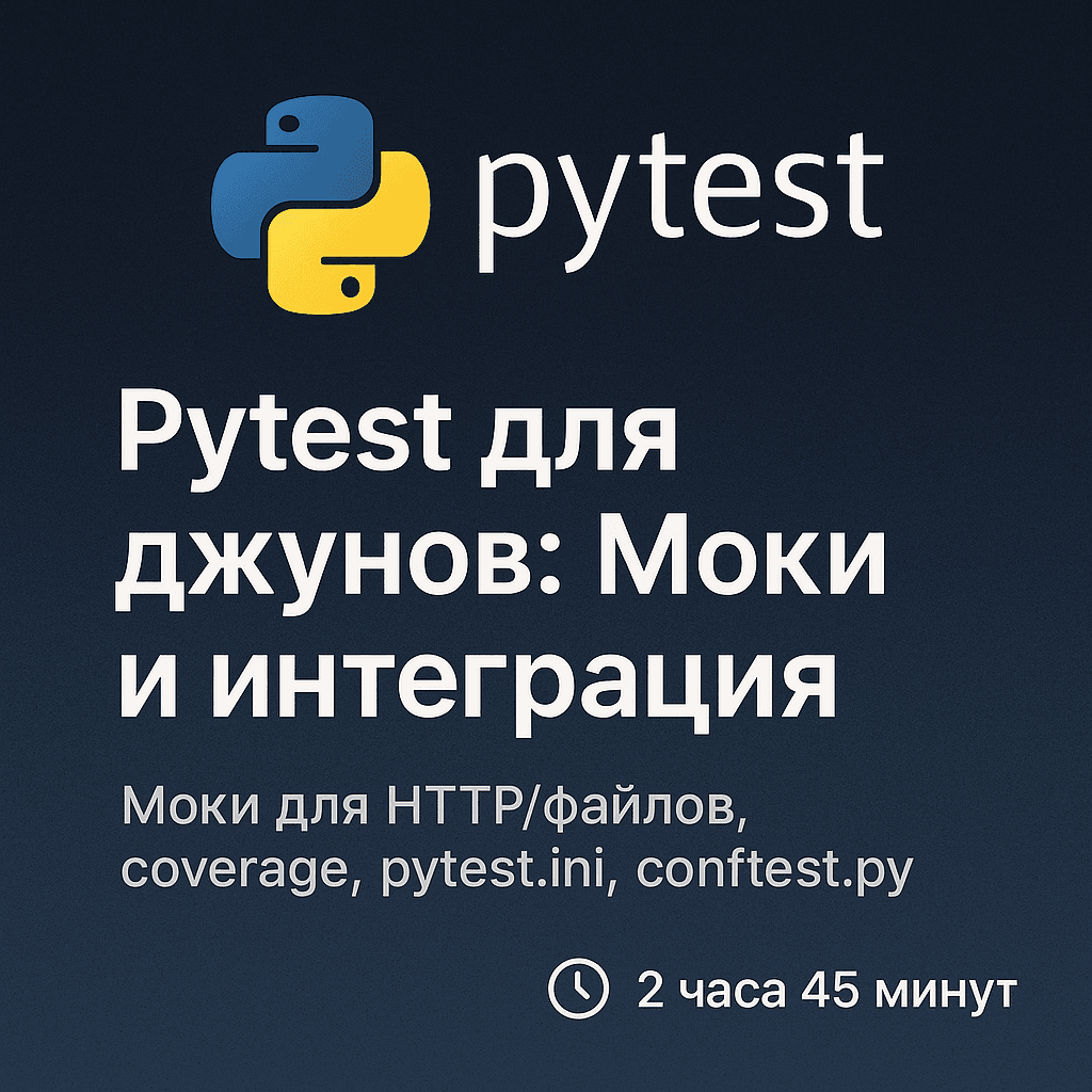 Pytest для джунов: Моки и интеграция