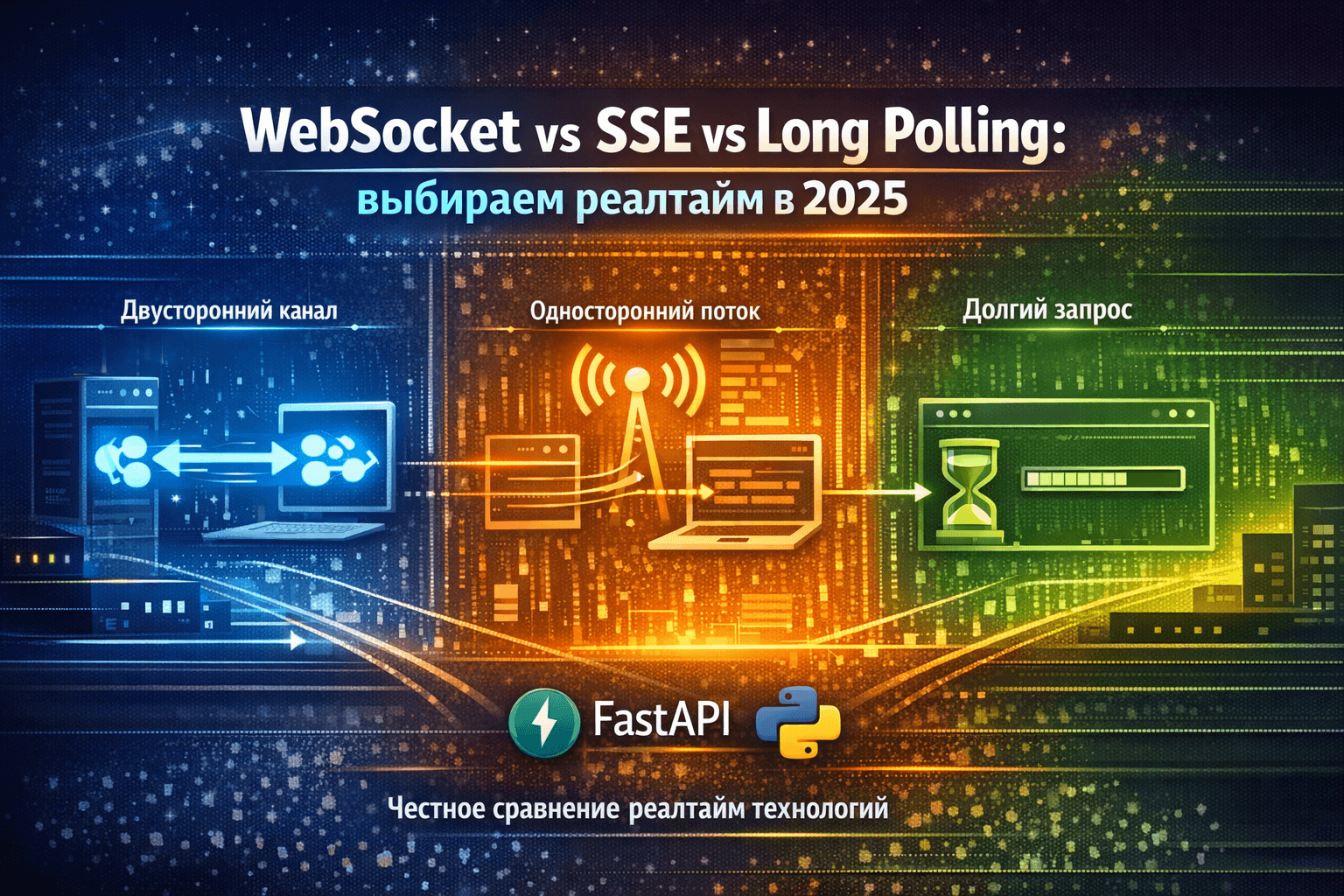 WebSocket vs SSE vs Long Polling: выбираем реалтайм в 2025