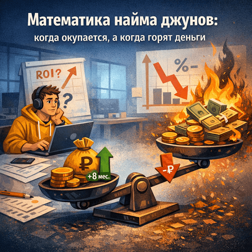 Математика найма джунов: когда окупается, а когда горят деньги
